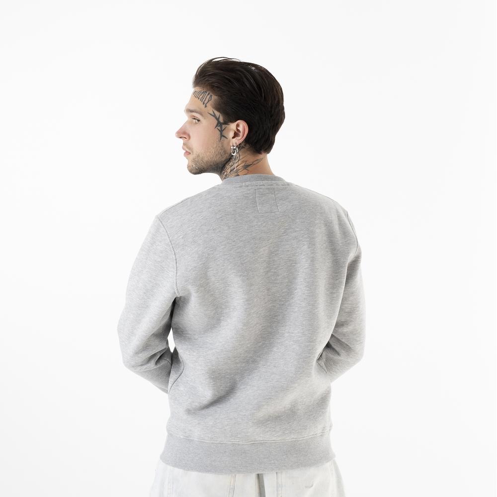 Blúza Alpha Industries Basic Sweater Small Logo 18830717 - šedý