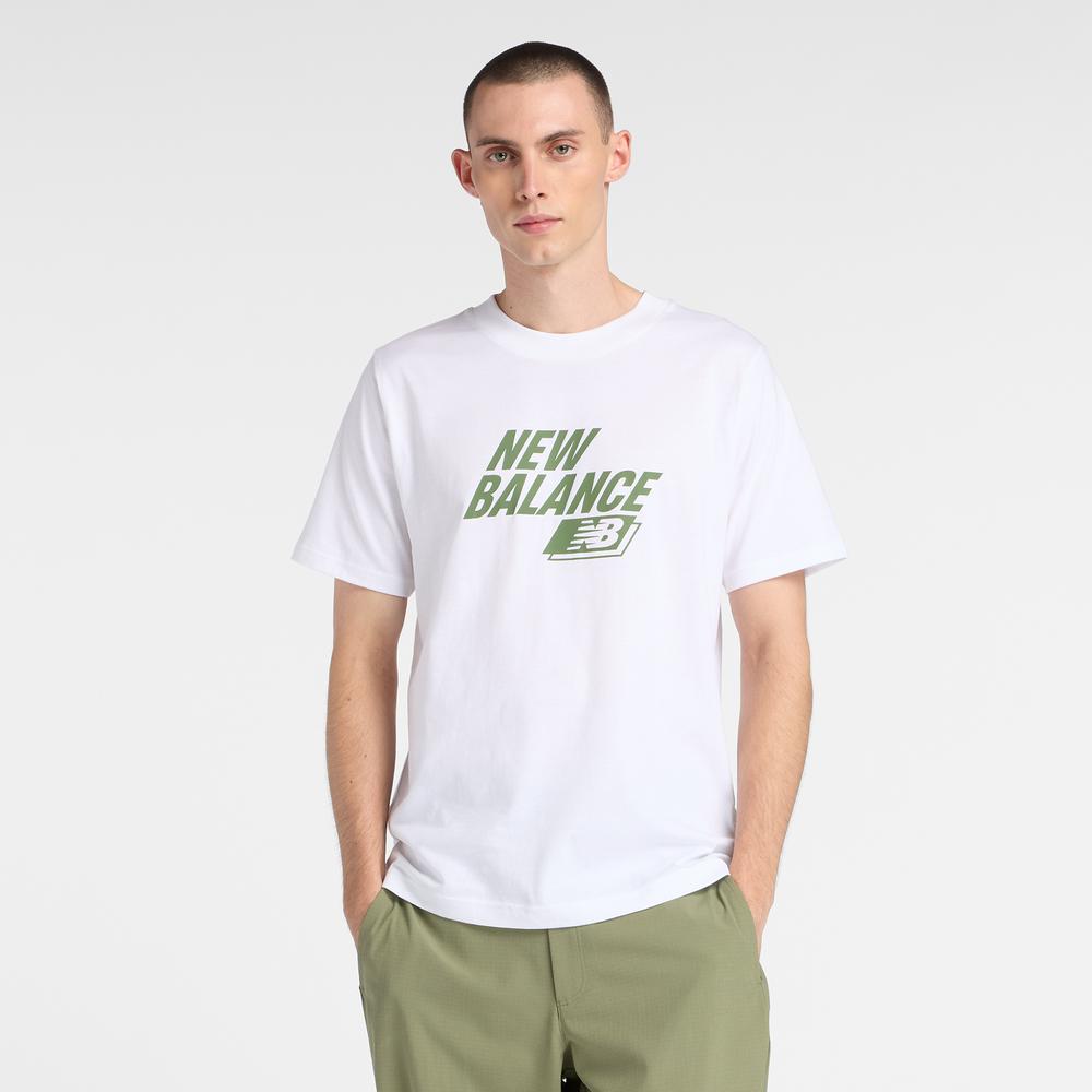 Pánske tričko New Balance MT61H0Z3WT - biele