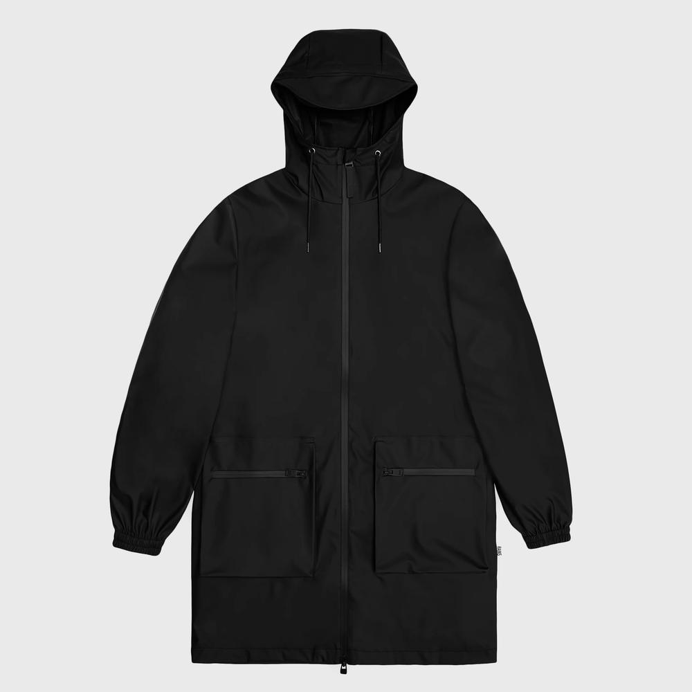 Bunda Rains Cargo Long Jacket 19850-01 - čierne