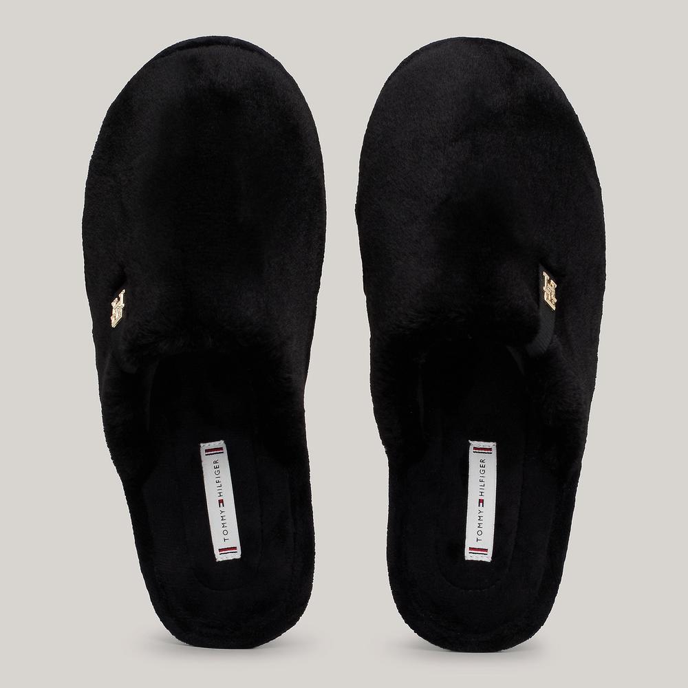 Klapky Tommy Hilfiger Comfort Home Slipper FW0FW08138-BDS - čierne