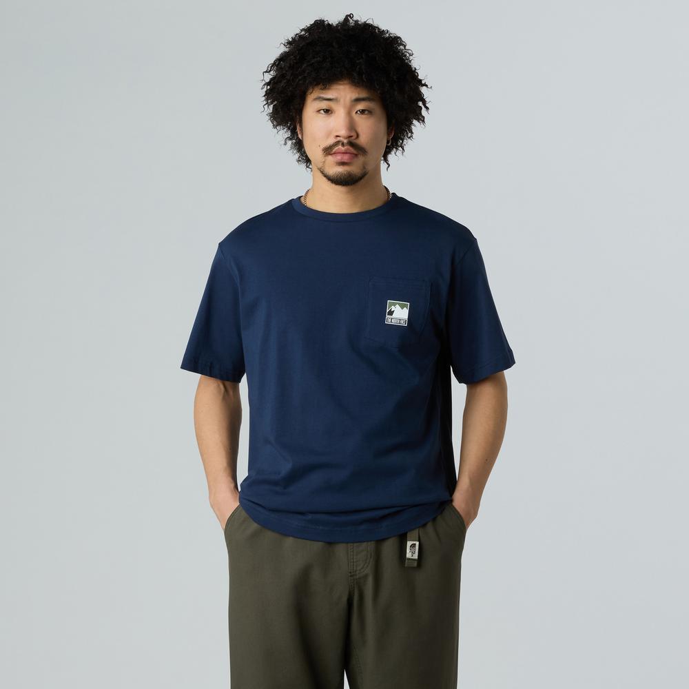 Pánske tričko The North Face Mountain 0A8E3M8K21 - tmavomodré