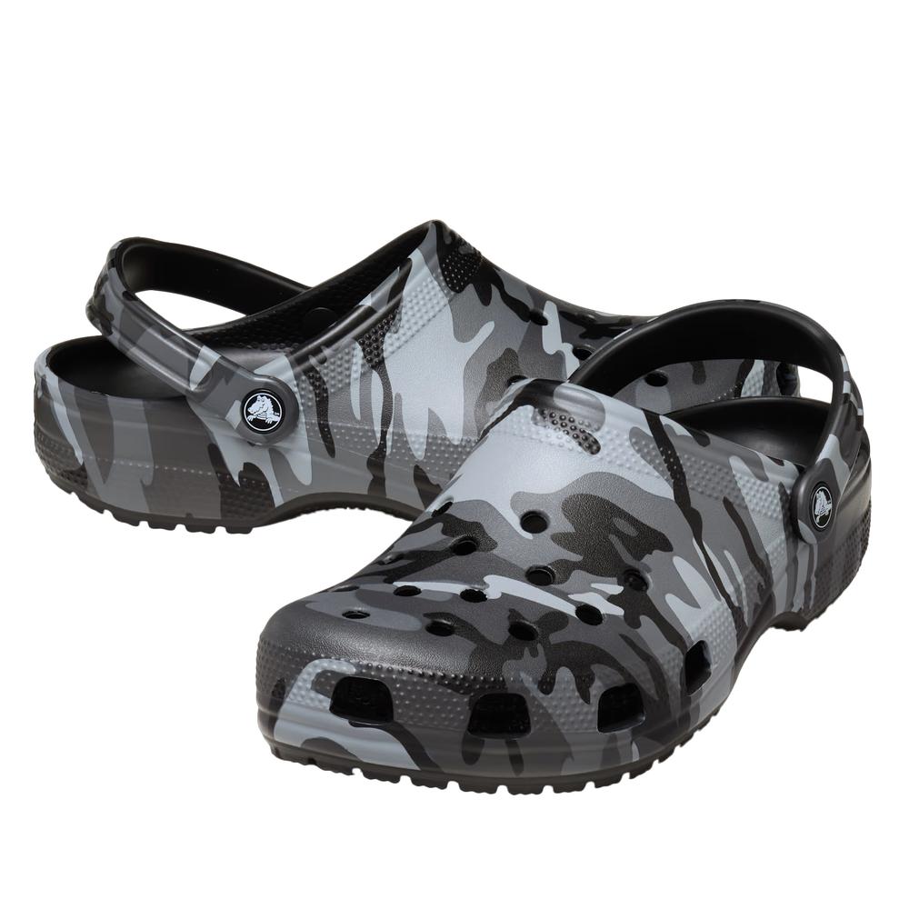 Pánske klapky Crocs Classic Camouflage Clog 211936-0DD - šedý