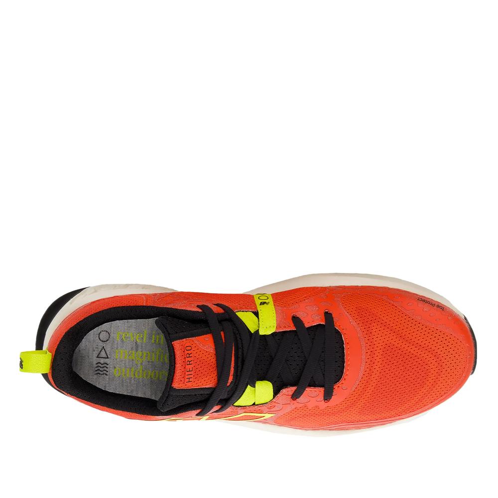 Pánske topánky New Balance Fresh Foam X Hierro v8 MTHIERR8 - pomarančové