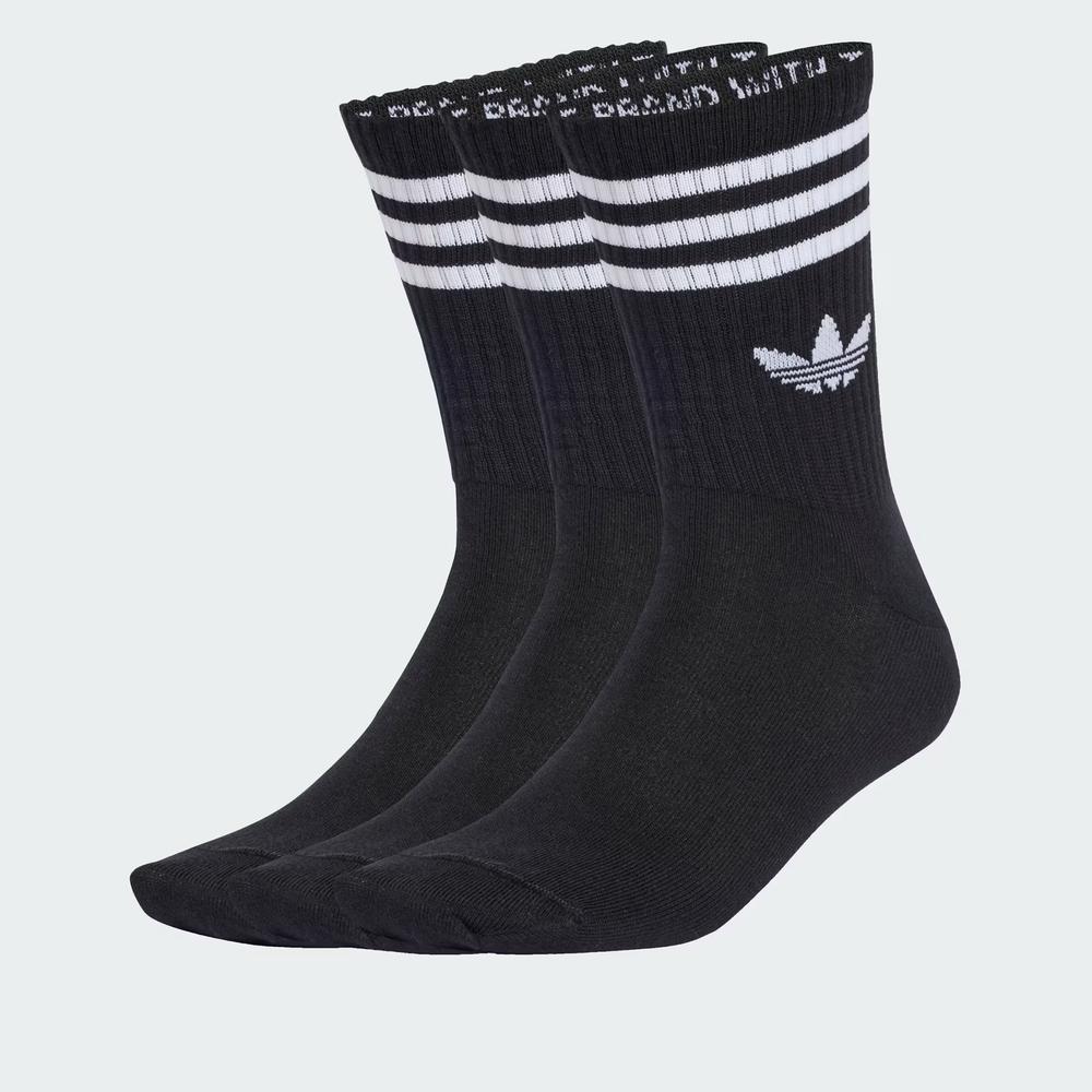 Ponožky unisex adidas Originals 3-Stripies Crew 3 Pairs JV7402 - čierne