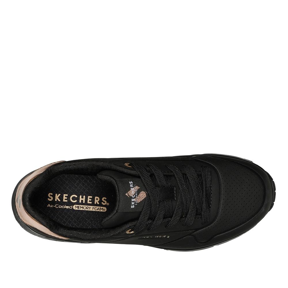 Detské topánky Skechers Uno Gen 1 Shimmer Away 310545LBBK - čierne