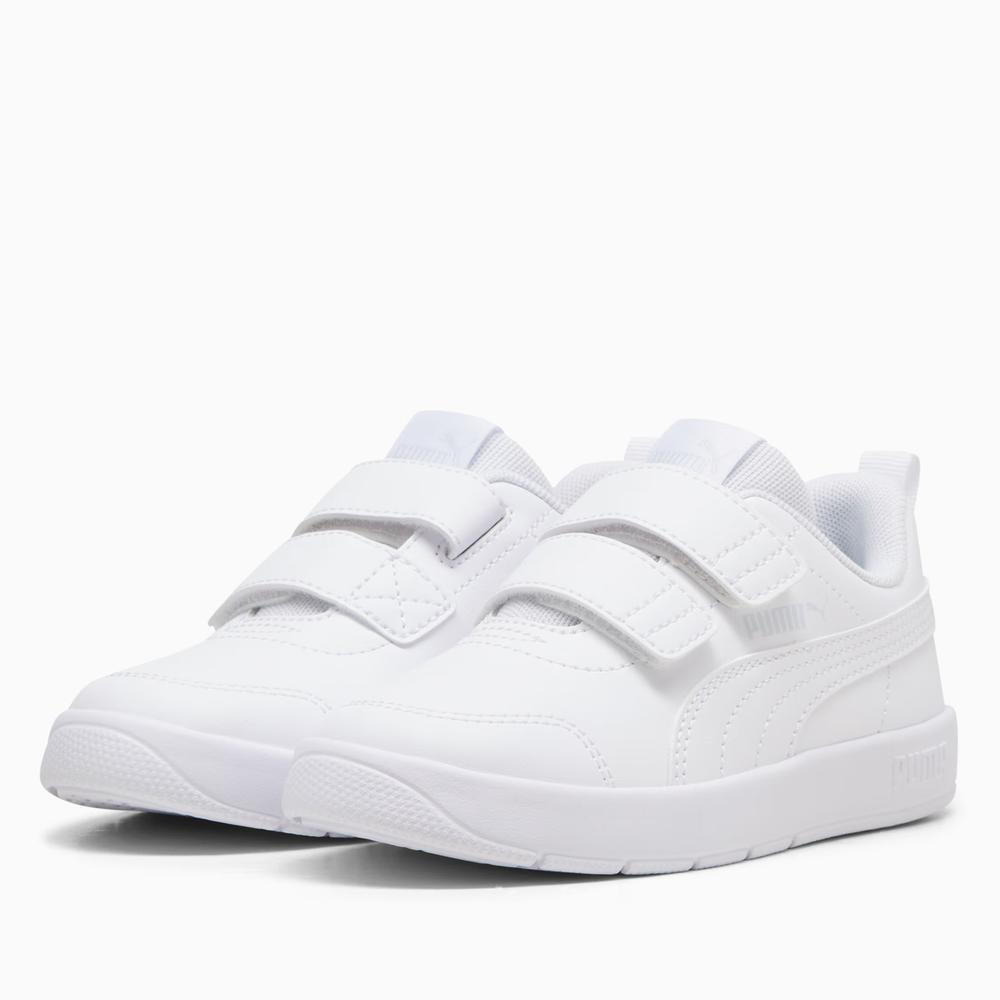 Detské topánky Puma Courtflex V3 V PS 39764202 - biele