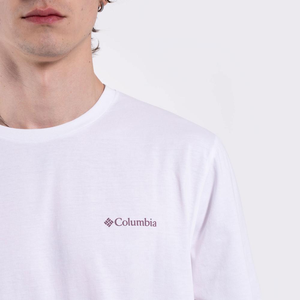 Mužský tričko Columbia CSC Back Graphic 2155021101 - biele