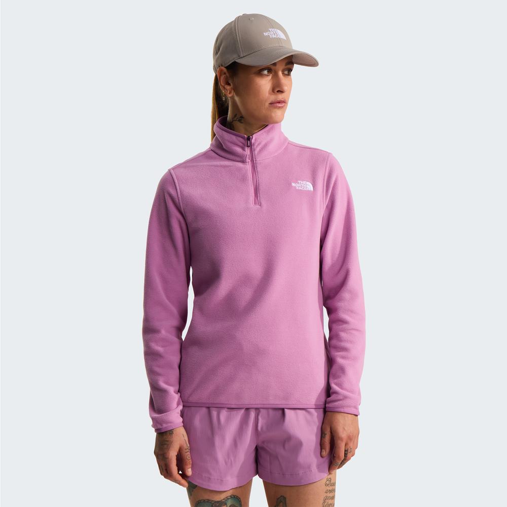 Blúza The North Face 100 Glacier 1/4 Zip Fleece 0A8D2JG6E1 - ružové