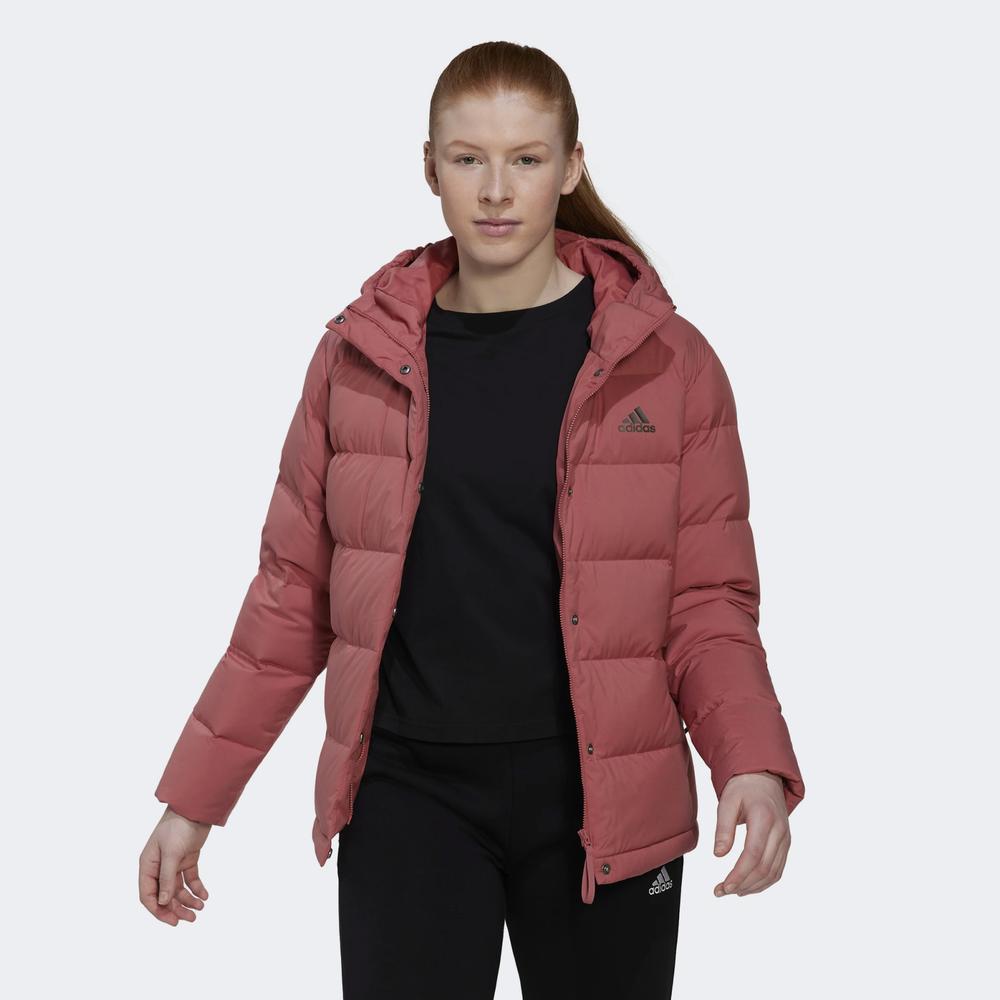 Bunda adidas Helionic Hooded Down HG8745 - červené
