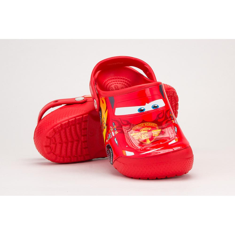 Klapky Crocs Fun Lab Cars Clog Flame 204116-8C1 - červené