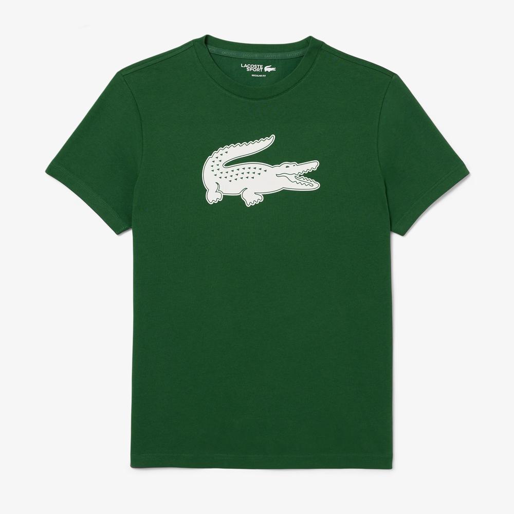 Tričko Lacoste Sport 3D Print Crocodile Breathable Jersey TH2042-YRR - zelené