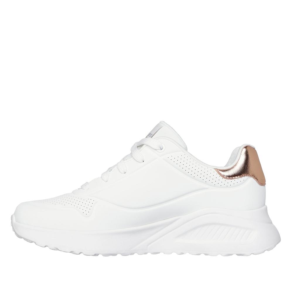 Topánky dámske Skechers Uno Lite Shimmer Along 177291WHT - biele