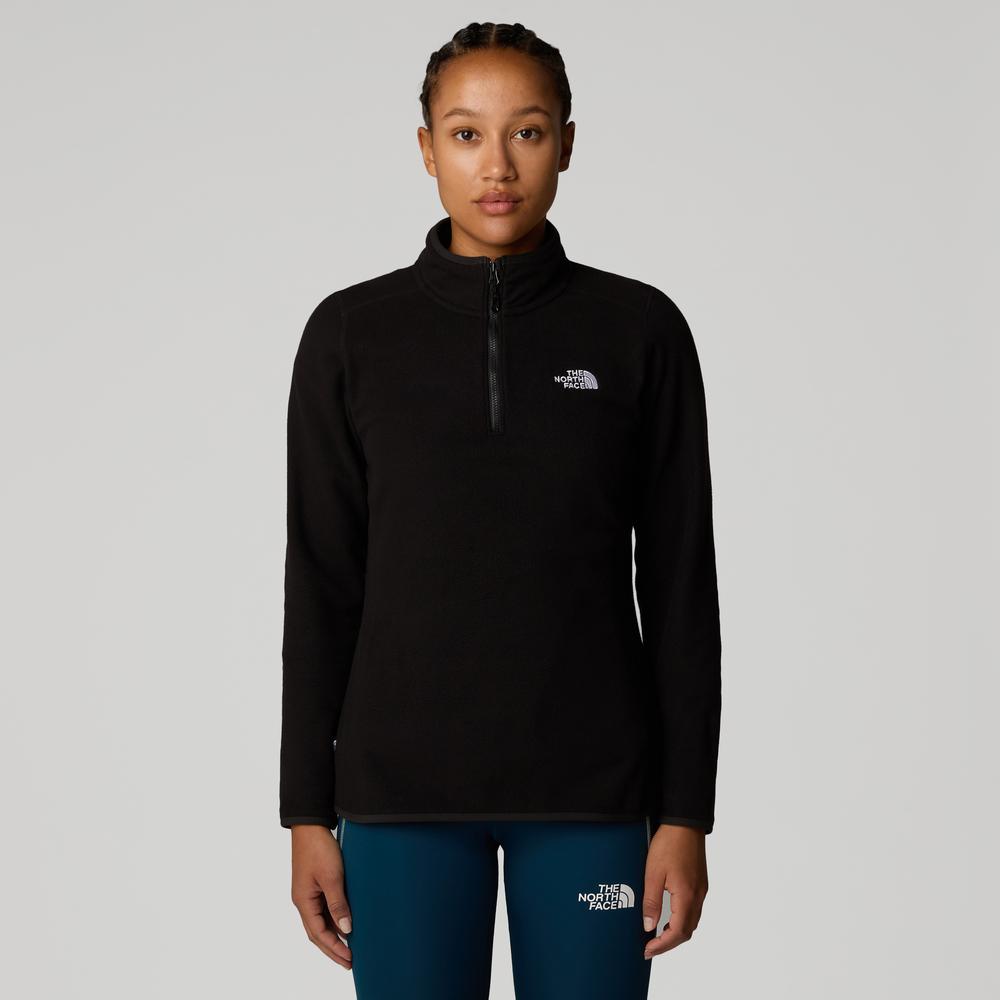 Blúza dámske The North Face 100 Glacier 1/4 Zip Fleece 0A855M4H01 - čierne