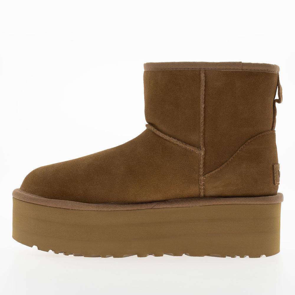 Topánky dámske UGG Classic Mini Platform 1134991-CHE - hnedé