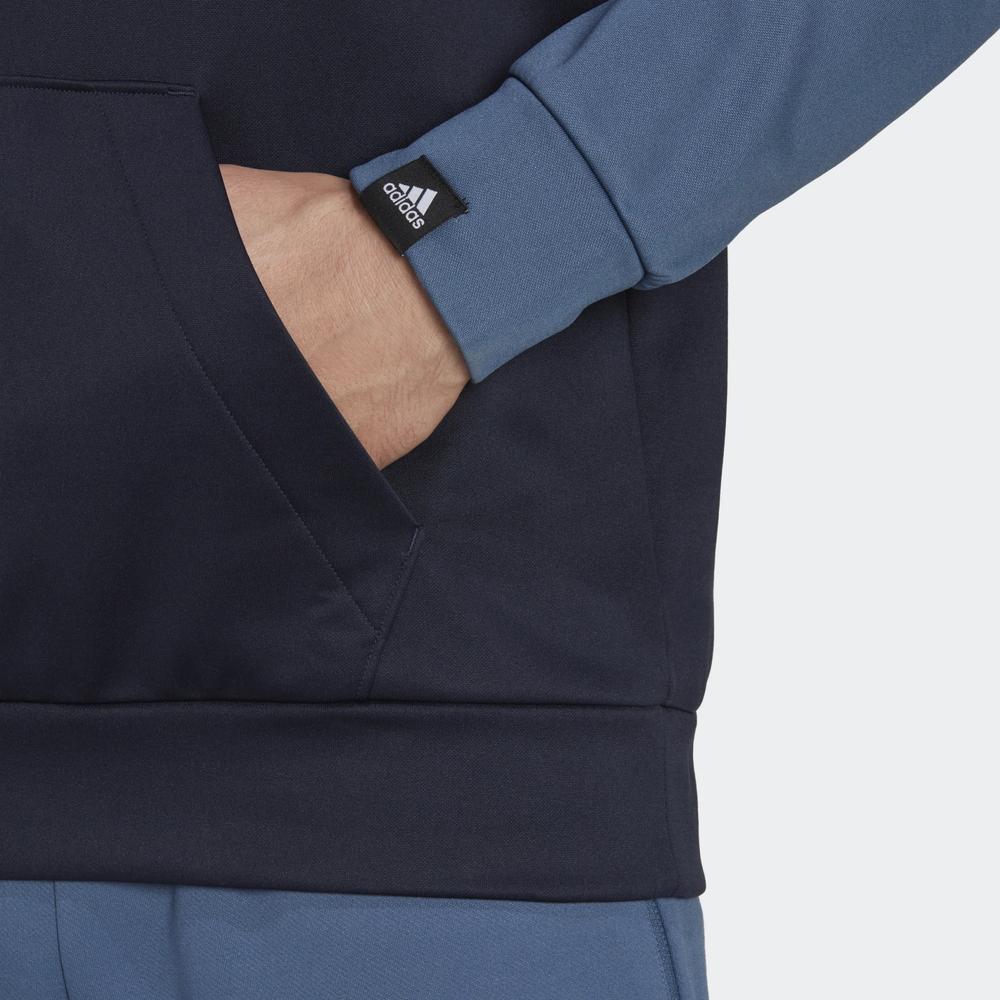 Blúza adidas Aeroready Game And Go Big Logo Hoodie HK9827 - tmavomodré