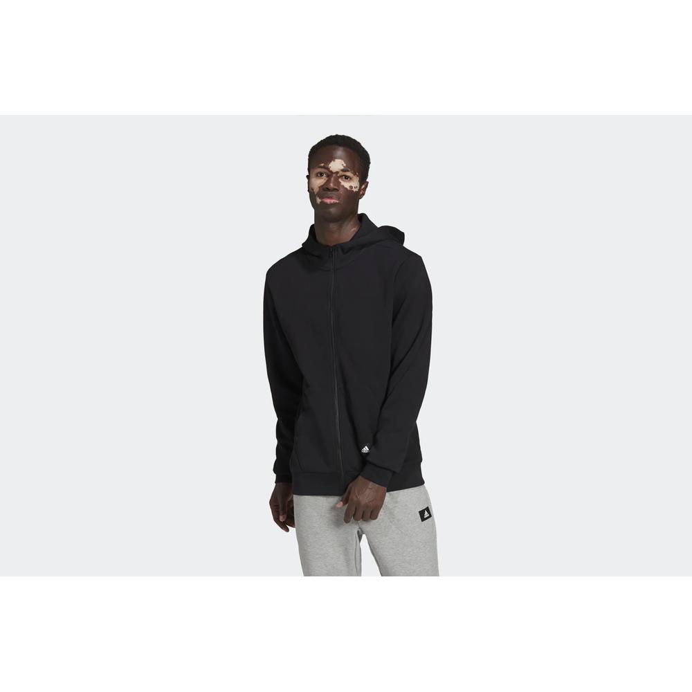 Blúza adidas M FI DBLKNT FZ HA1416 - čierne
