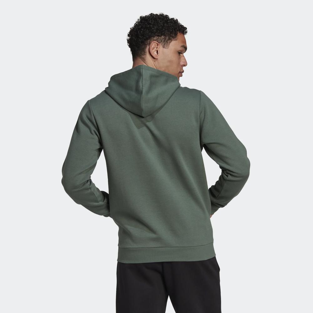 Blúza adidas Essentials Fleece 3-Stripes Logo Hoodie HL2241 - zelené
