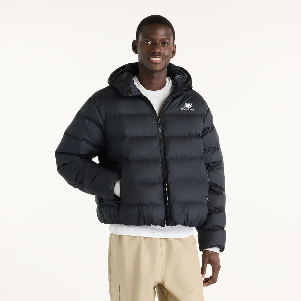 Mužský bunda New Balance Boston Puffer MJ62G17OBK - čierne