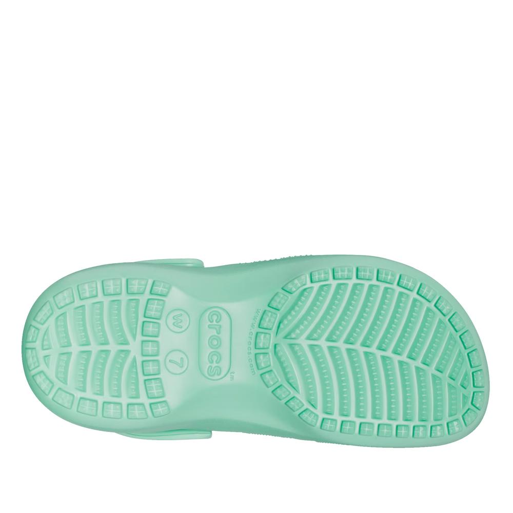 Klapky Crocs Classic Platform Clog 206750-3UG - zelené