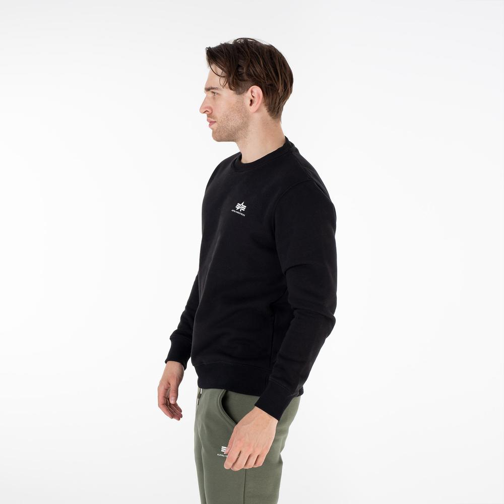 Blúza Alpha Industries Basic Sweater Small Logo 18830703 - čierne