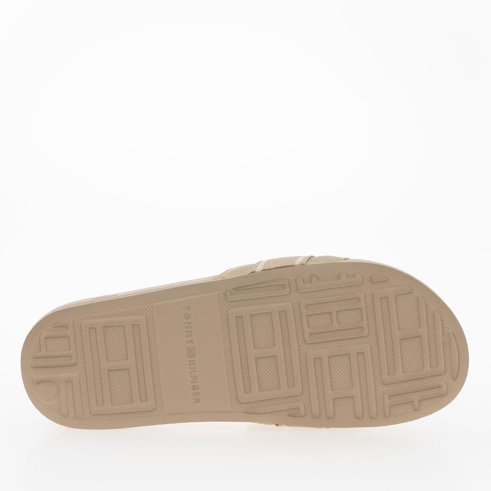 Klapky Tommy Hilfiger Poolside With Webbing Slide FW0FW08529-ACC - béžové