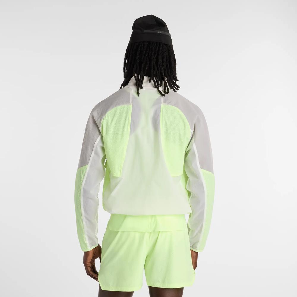 Mužský vetrovka New Balance MJ61U1I9AFG - biele