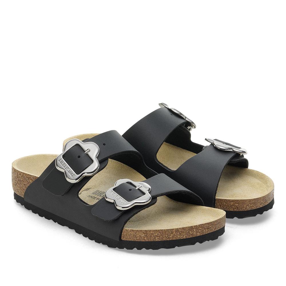 Klapky Birkenstock Arizona Flower Buckle 1029844 - čierne