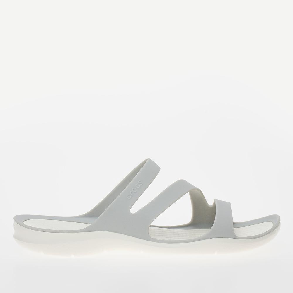 Klapky Crocs Swiftwater Sandal 203998-1FT - šedý