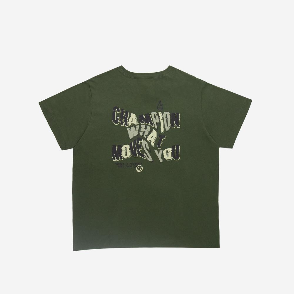 Tričko Champion Crewneck 117497-GS508 - zelené