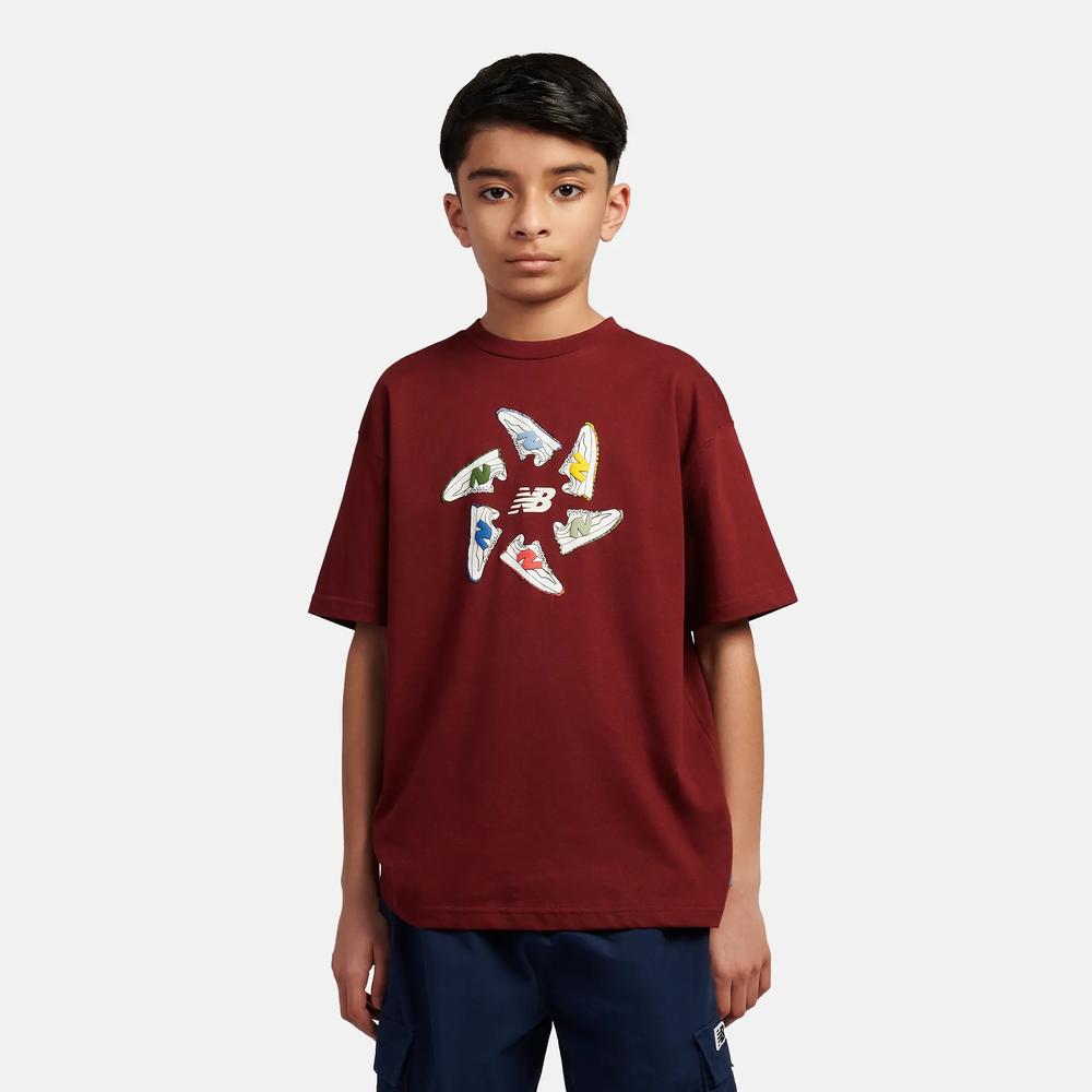Tričko detské New Balance LAKB0340MHB - bordóvé