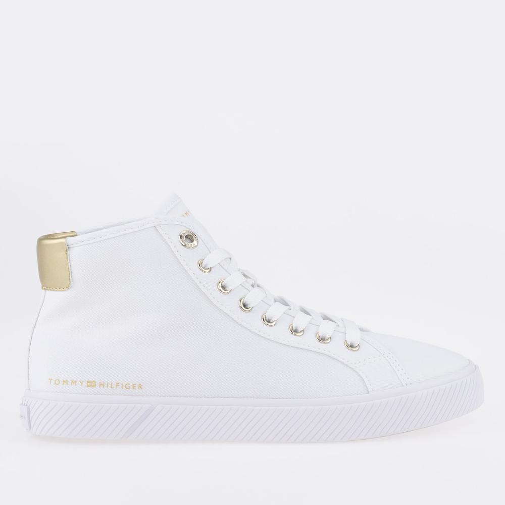 Topánky Tommy Hilfiger Essential Highcut FW0FW07120-YBS - biele