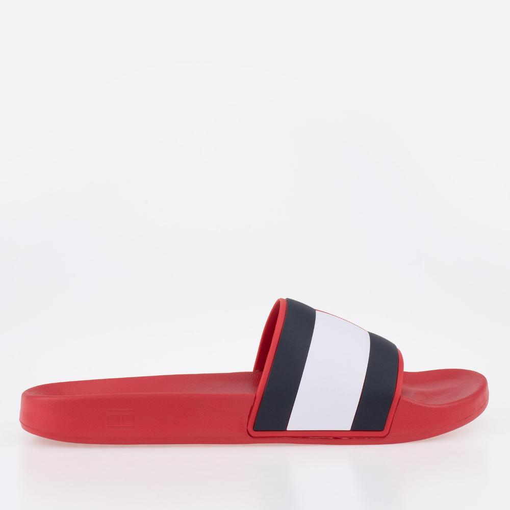 Klapky Tommy Hilfiger Rubber Flag Pool FM0FM04263-XLG - červené