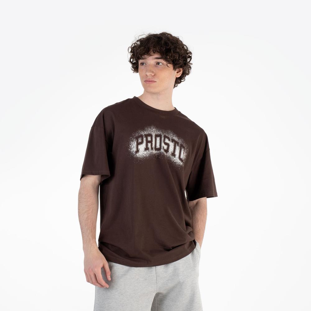 Tričko Prosto Jung Dark KL251MTEE1093 - hnedé