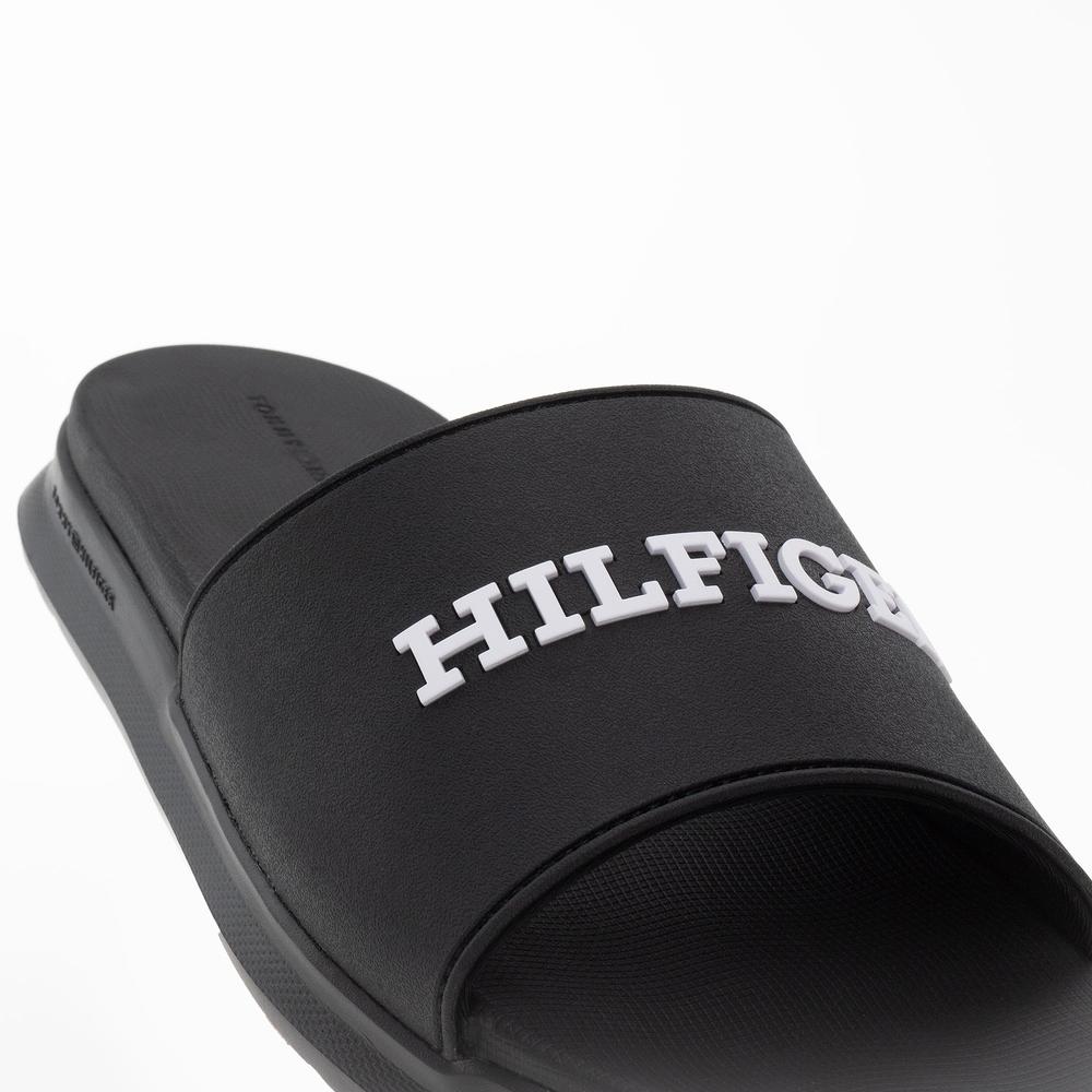 Klapky Tommy Hilfiger Dual Density Hilfiger Pool FM0FM05430-BDS - čierne