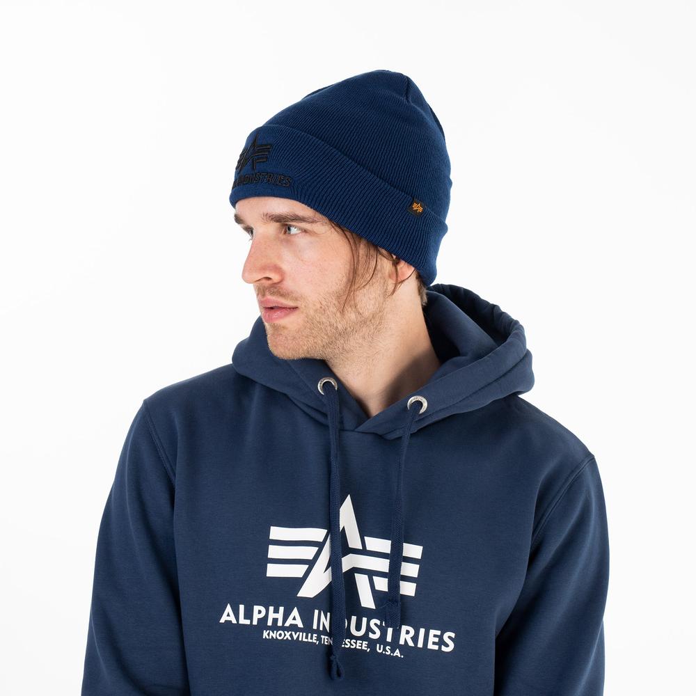 Čiapka Alpha Industries 3D Beanie 16891007 - modré