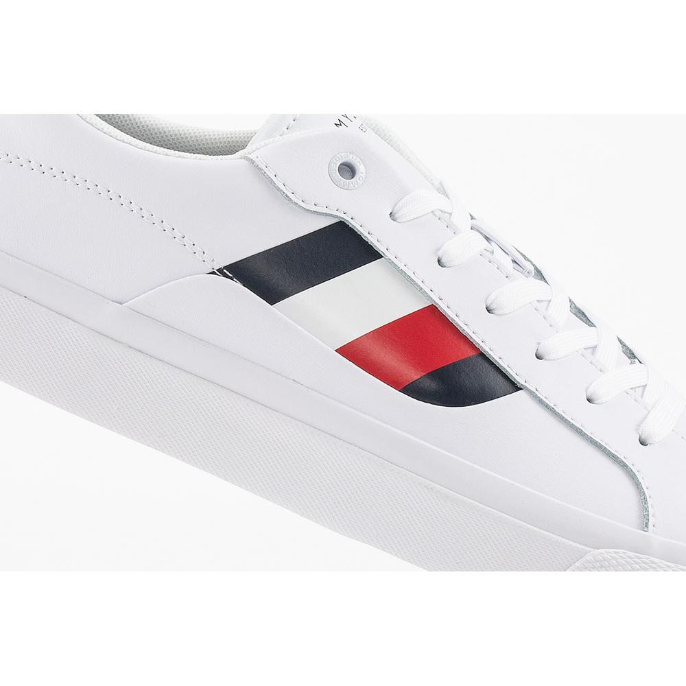 Topánky Tommy Hilfiger Signature Detailing Leather Trainers FM0FM04140-YBR - biele