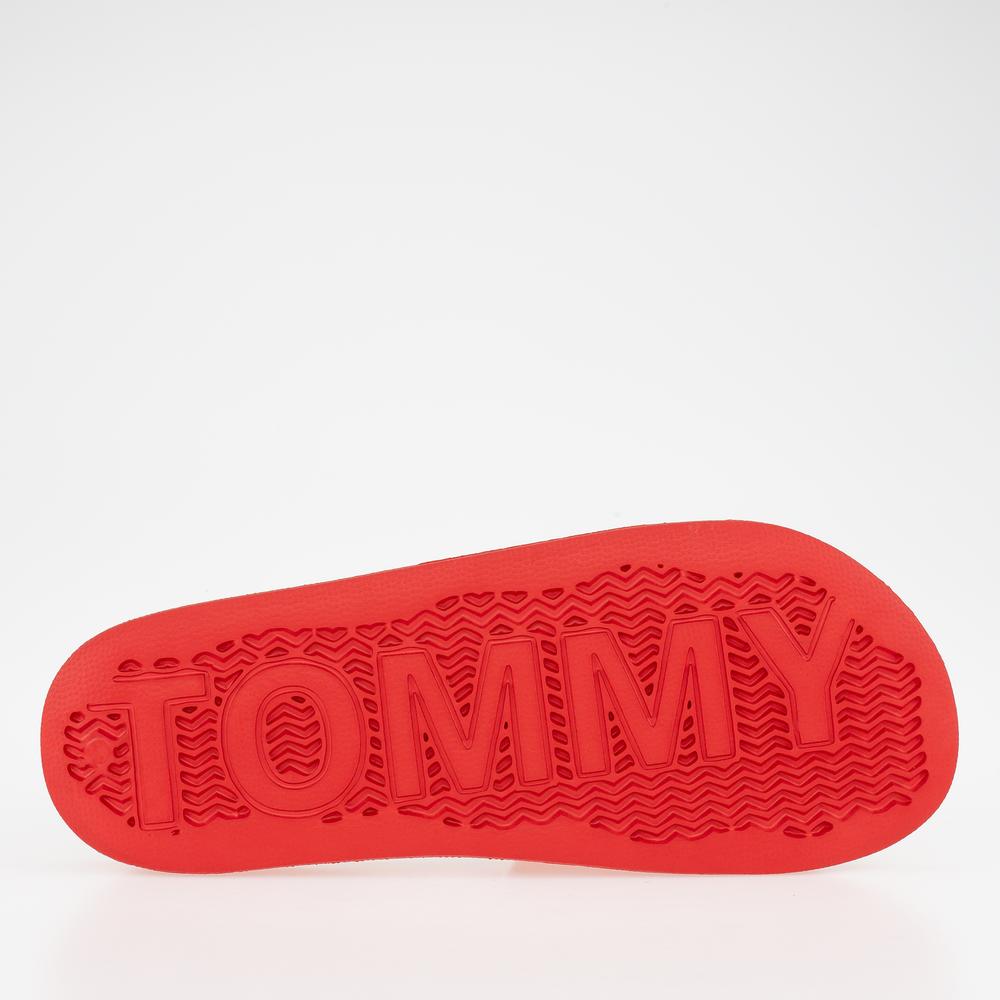 Klapky Tommy Jeans Pool Slide EM0EM01191-XNL - červené
