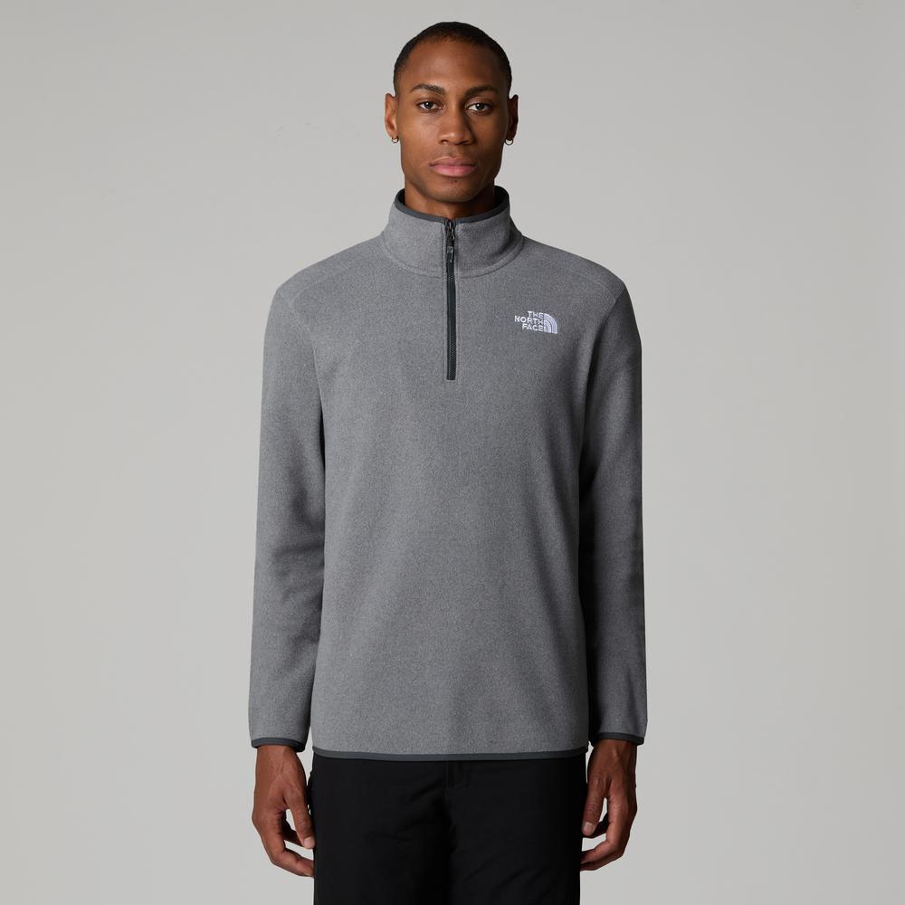 Blúza pánske The North Face 100 Glacier 1/4 Zip Fleece 0A855W4HJ1 - šedý