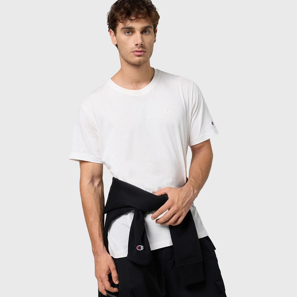Tričko Champion Tonal Logo Crewneck 220278-WW036 - biele