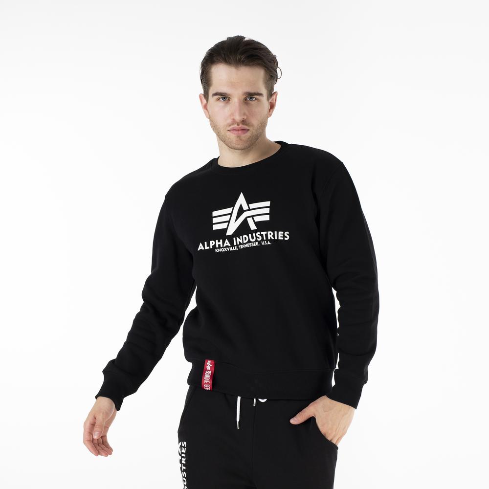 Blúza Alpha Industries Basic Sweater 17830203 - čierne