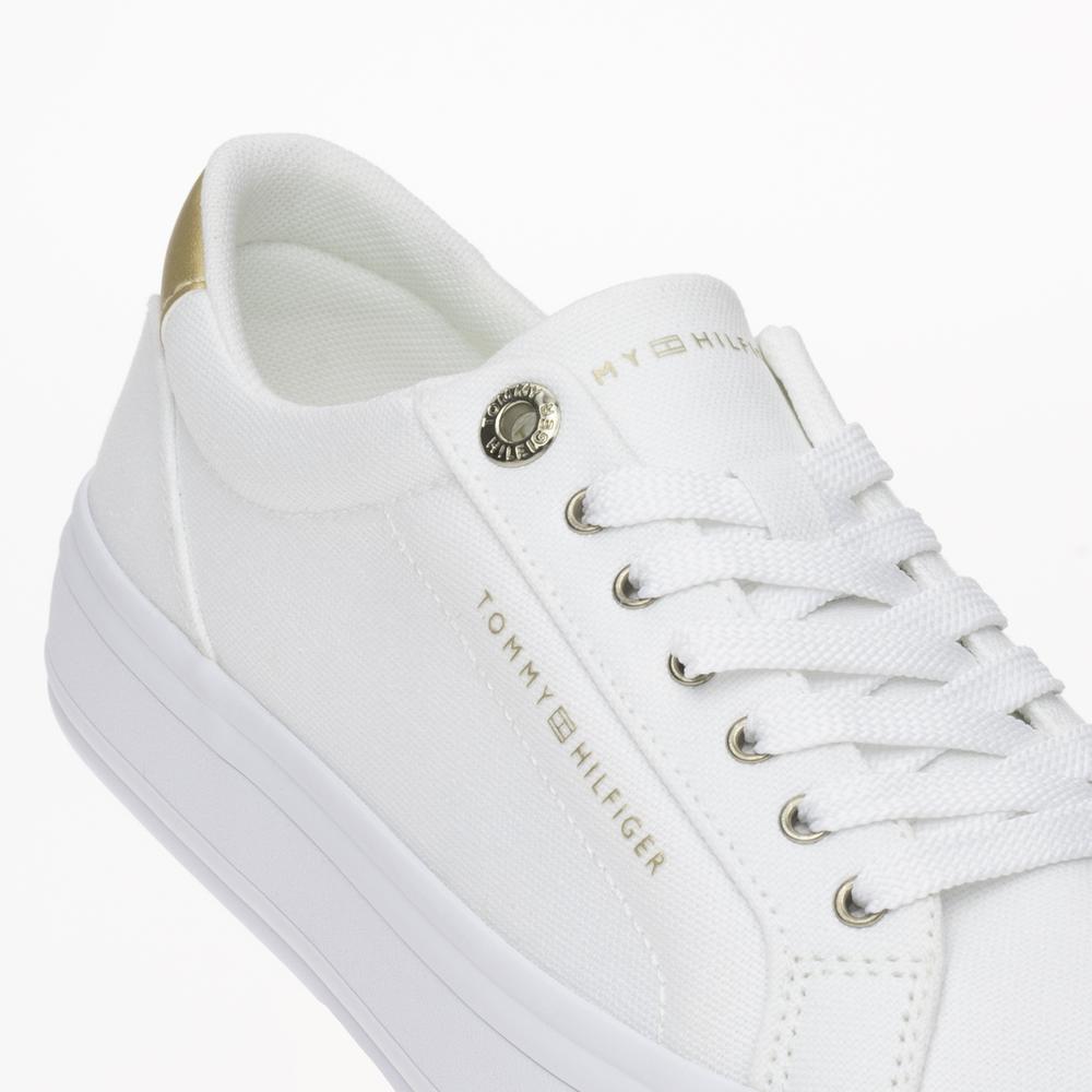 Topánky Tommy Hilfiger Essential Vulc Canvas FW0FW07682-YBS - biele