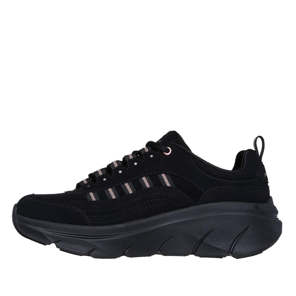 Dámske topánky Skechers Relaxed Fit D'Lux Walker 2.0 Golden Step 150106BKRG - čierne