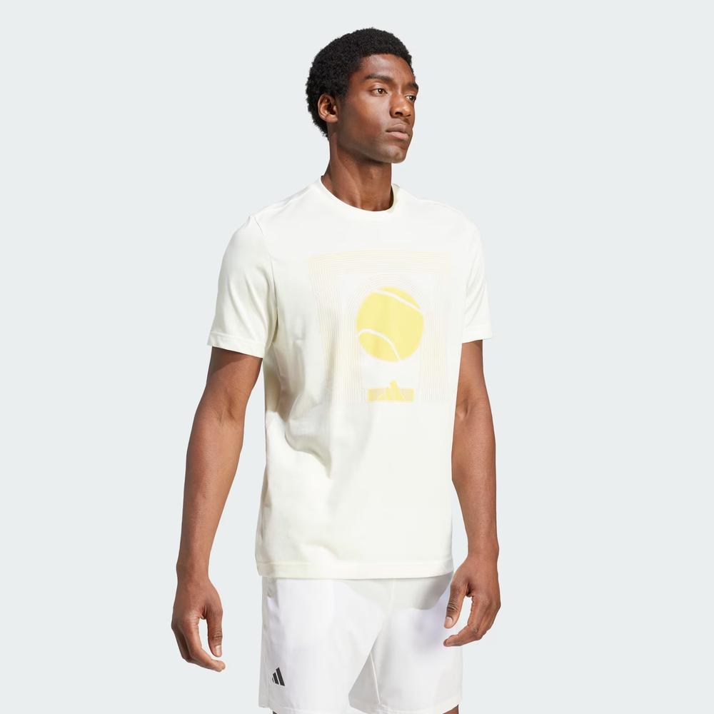 Tričko adidas Aeroready Tennis ARC De Ball IS2414 - biele