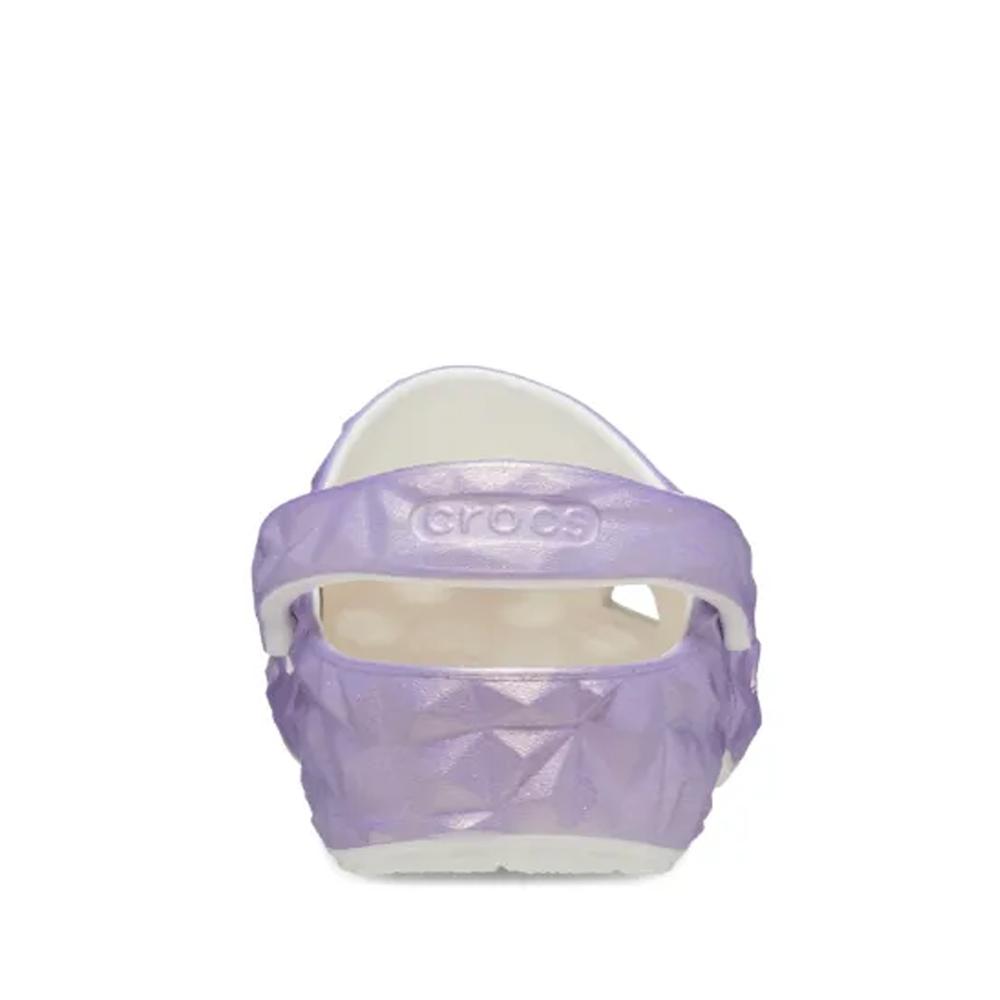 Klapky Crocs Classic Iridescent Geometric Clog 209841-100 - fialové