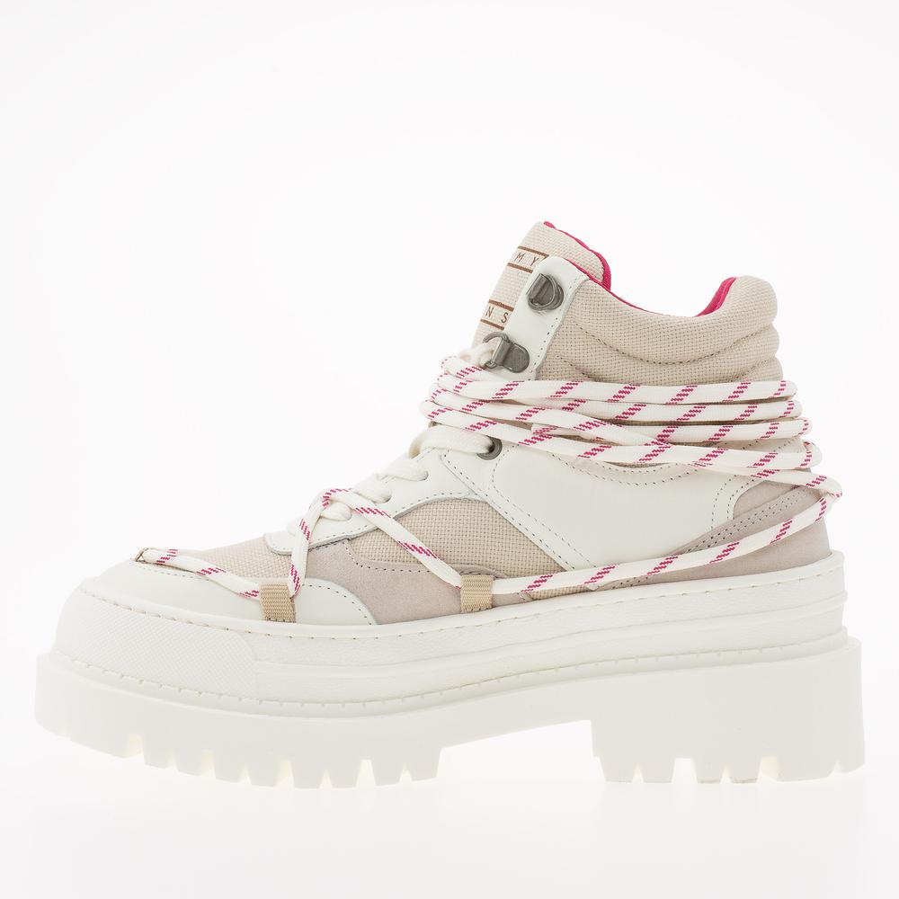 Topánky Tommy Jeans TJW Hybrid Boot EN0EN02338-YBI - béžové