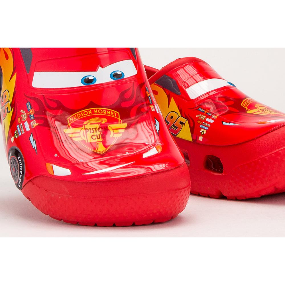 Klapky Crocs Fun Lab Cars Clog Flame 204116-8C1 - červené