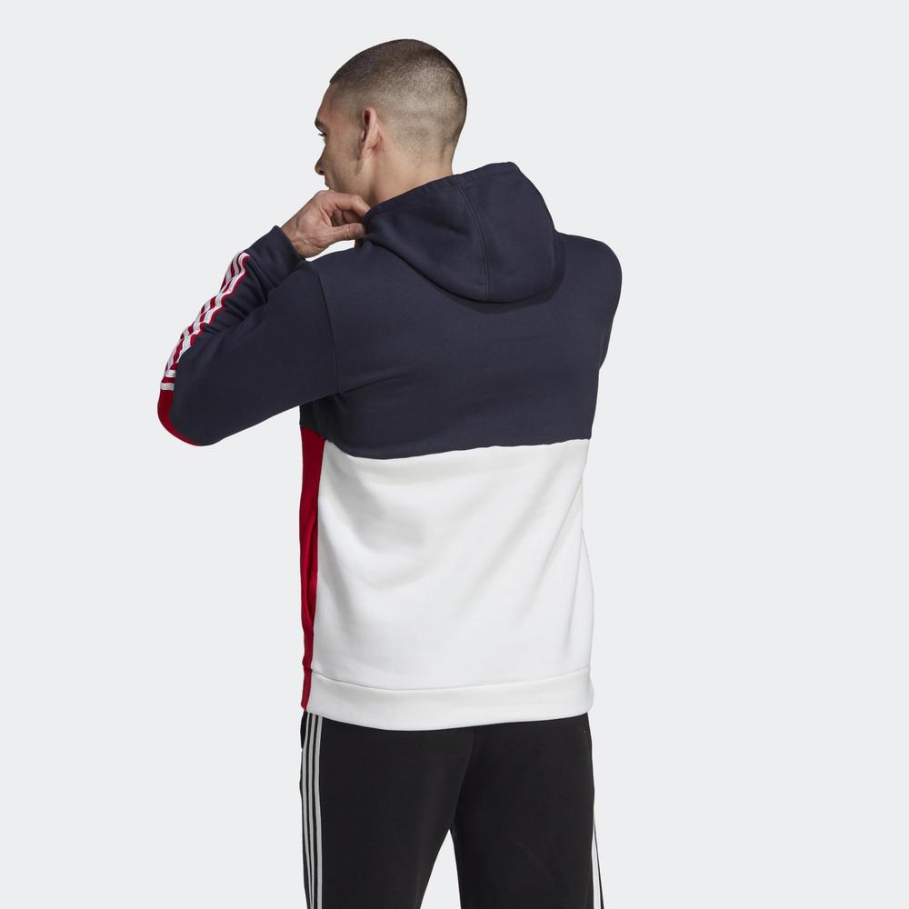 Blúza adidas Essentials Colorblock Fleece Hoodie HL1983 - viacfarebné