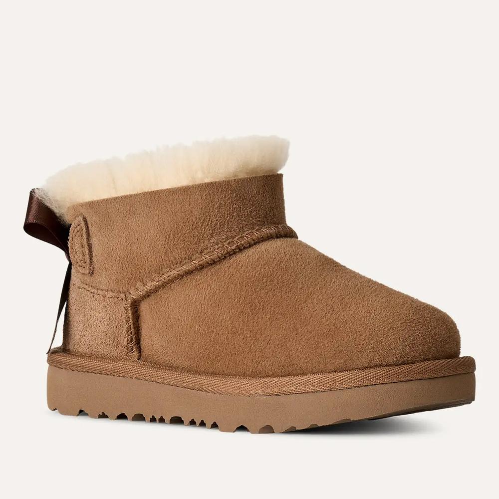 Detské topánky Ugg Toddlers Ultra Mini Bailey Bow Boot 1185920T-CHE - hnedé