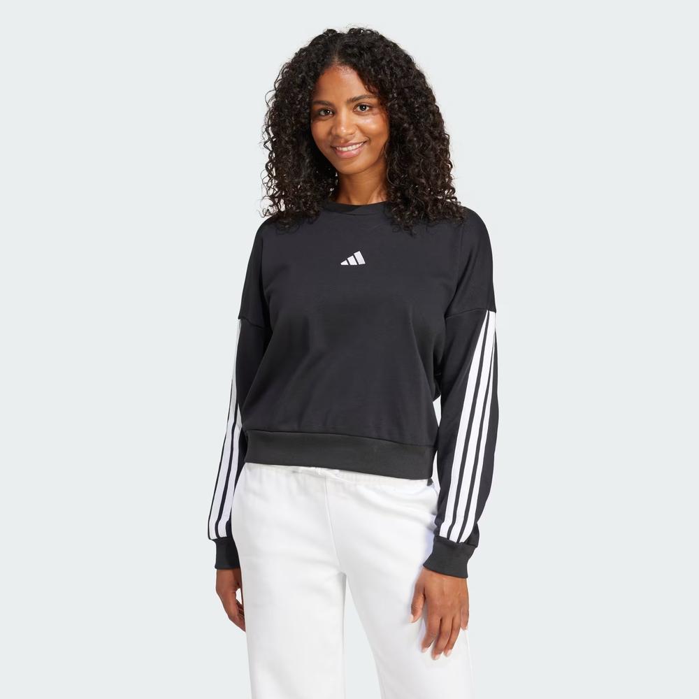 Dámská blúza adidas Sportswear Essentials 3-Stripes French Terry JE0016 - čierne