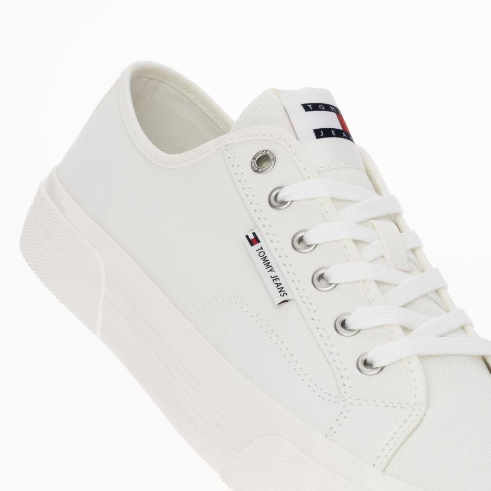 Topánky Tommy Hilfiger Lace-Up Canvas EM0EM01365-YBL - biele
